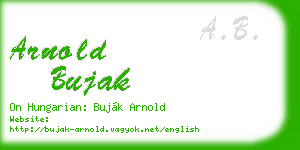 arnold bujak business card